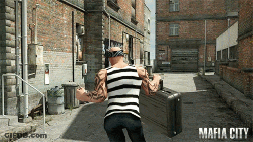 Mafia City Man Walking Down Street GIF