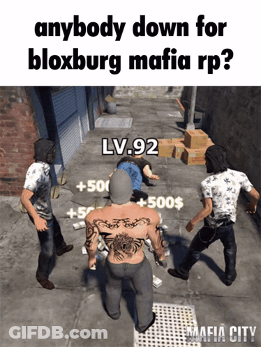 Mafia City Man With Back Tattoo GIF