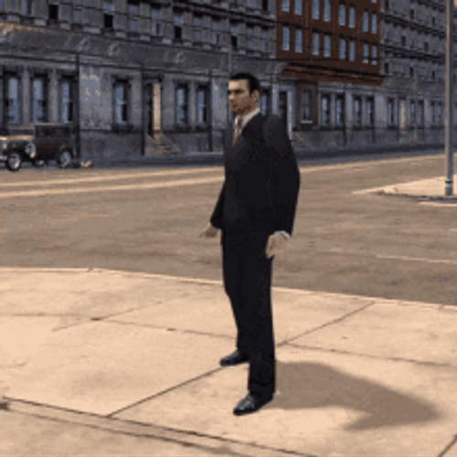 Mafia Guy Dancing On The Street GIF