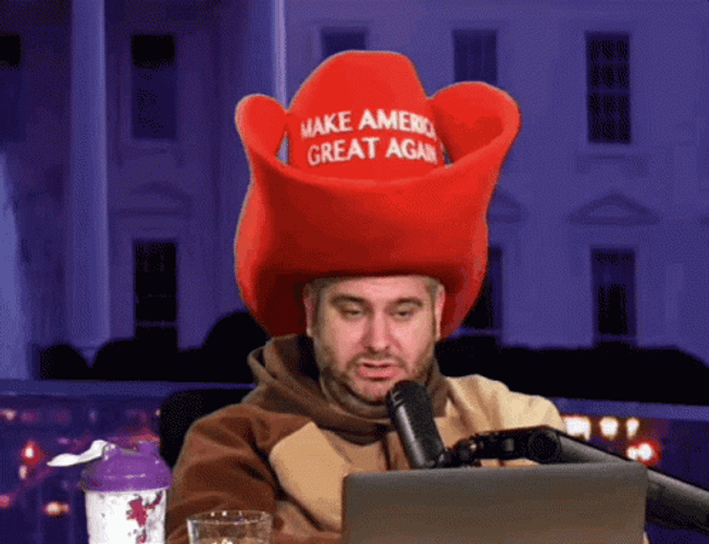 Maga Cowboy Hat Head Shaking GIF