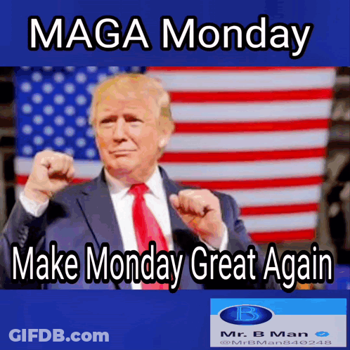 MAGA Monday Donald Trump American Flag GIF