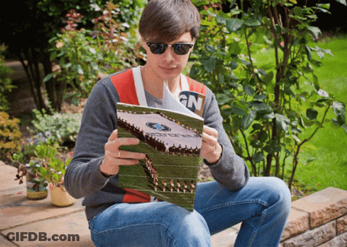 Magazine Reading Sunglasses GIF