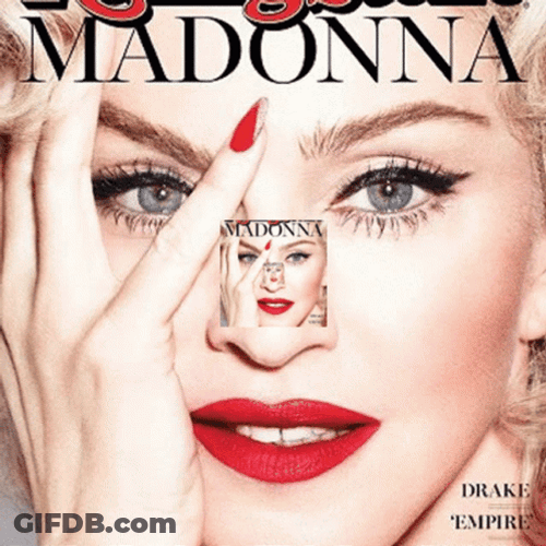 Magazine Zoom Loop Madonna GIF