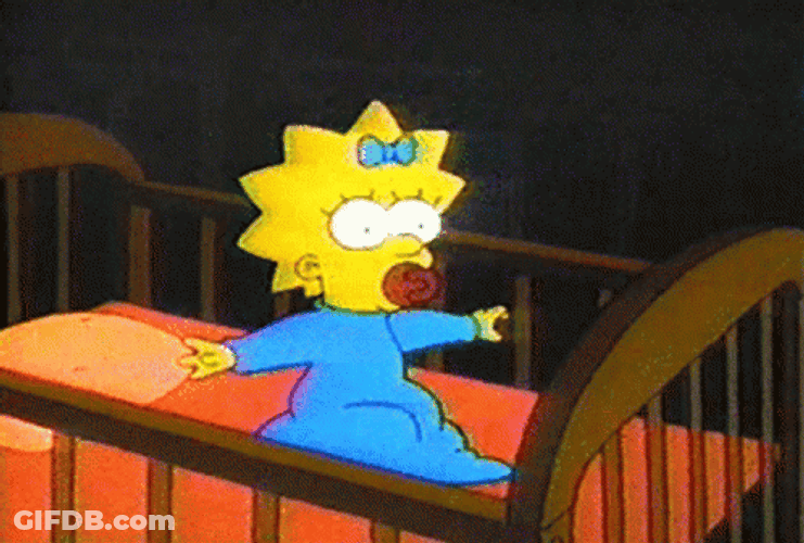Maggie Simpson Head Spinning GIF