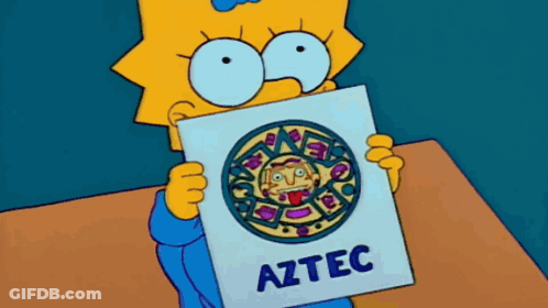 Maggie Simpson Holding Paper With Aztec GIF
