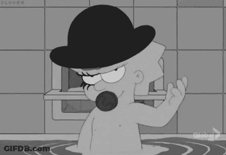 Maggie Simpson Imitating Clockwork Orange Alex GIF