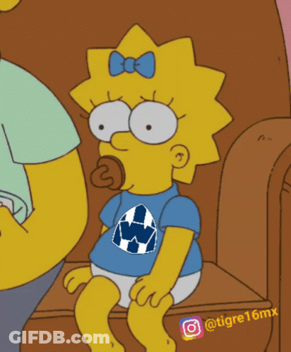 Maggie Simpson Sitting On A Couch GIF