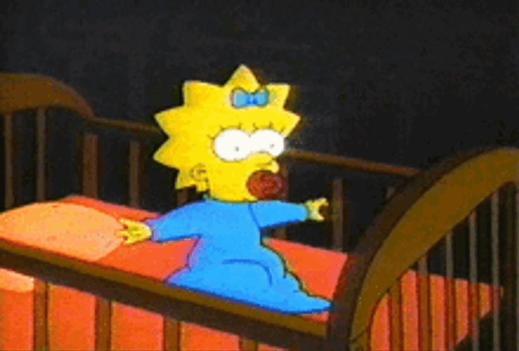 Maggie Simpson Spinning Head GIF