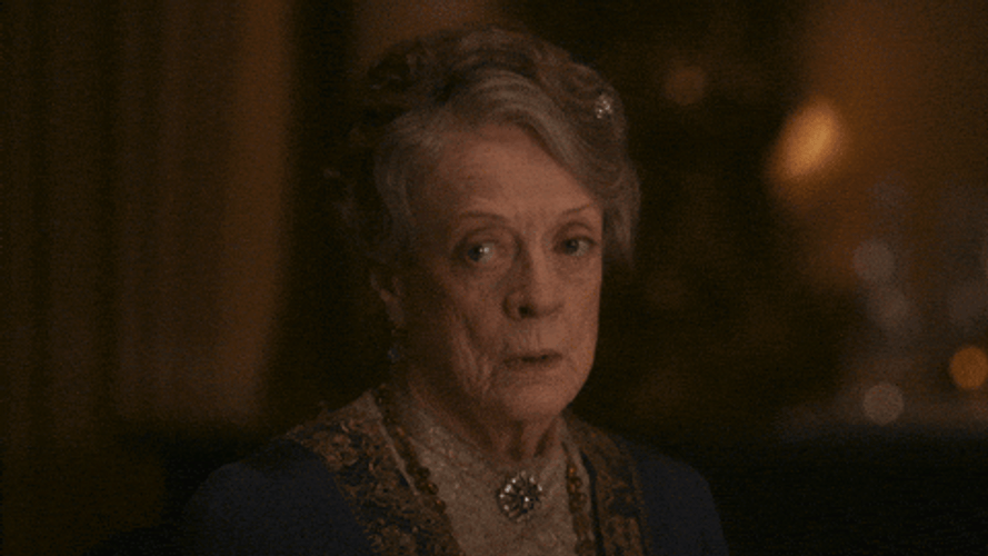 Maggie Smith Here We Go GIF