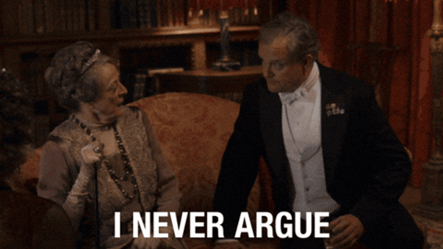 Maggie Smith Irritated Reaction Downtown Abbey GIF