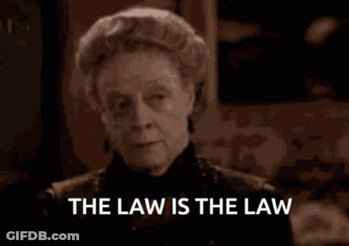 Maggie Smith's The Law Is The Law GIF