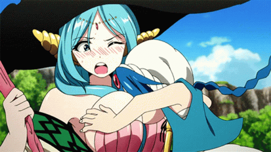 Magi Touching A Girl GIF