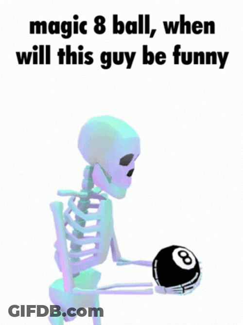 Magic 8 Ball Skeleton GIF