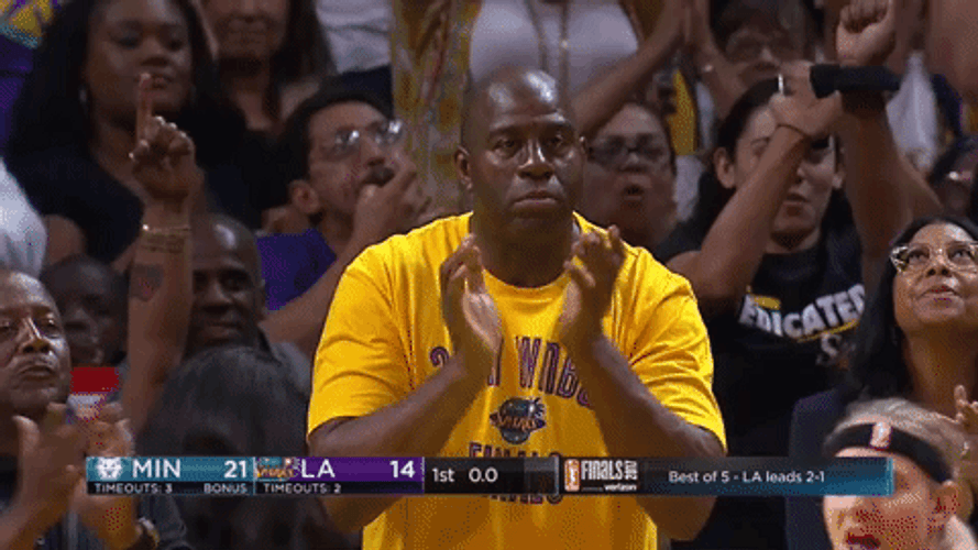 Magic Johnson Clapping GIF