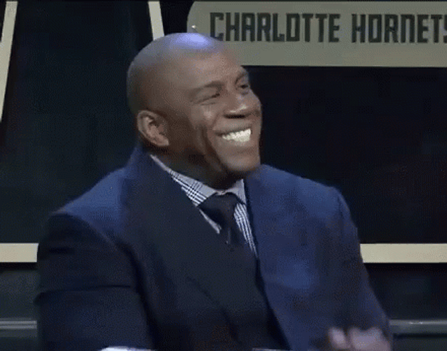 Magic Johnson Laughing On An Interview GIF