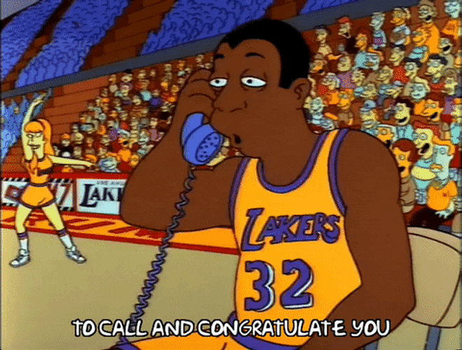 Magic Johnson On Simpsons GIF