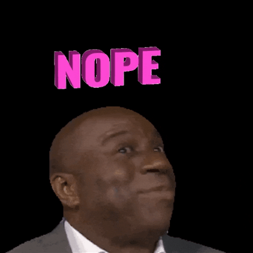 Magic Johnson Shaking Head Nope GIF