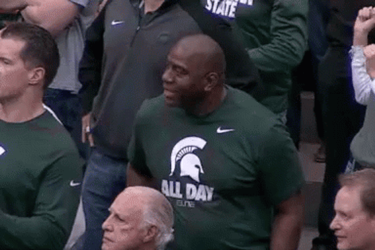 Magic Johnson Turning Back GIF