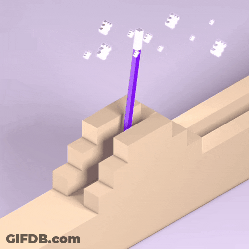 Magic Low Poly Purple Magic Wand GIF