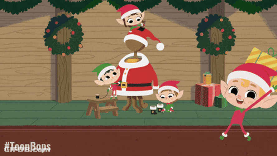 Magical Christmas With Multiple Christmas Elf GIF