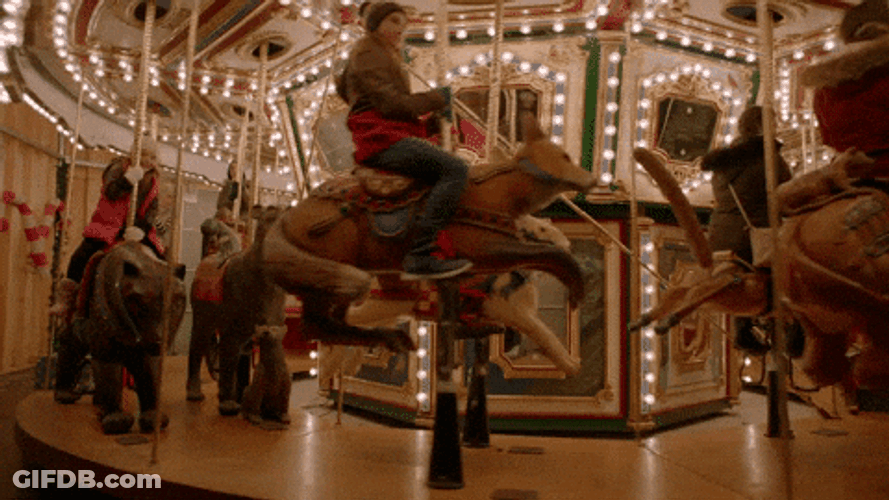 Magical Merry Go Round Ride GIF