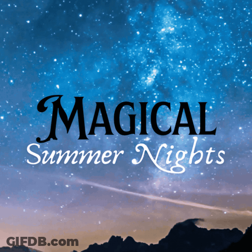 Magical Summer Nights Starry Sky GIF