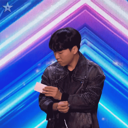 Magician Junwoo Notecard Multiply Trick GIF