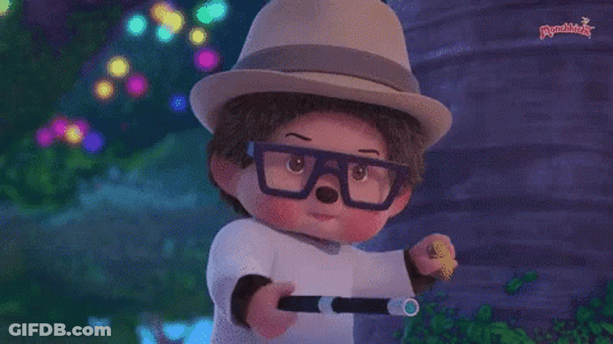 Magician Monchhichi Kiki With Magic Wand GIF