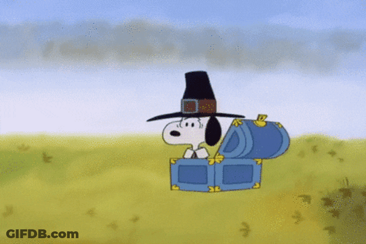 Magician Peanuts Snoopy Thanksgiving GIF
