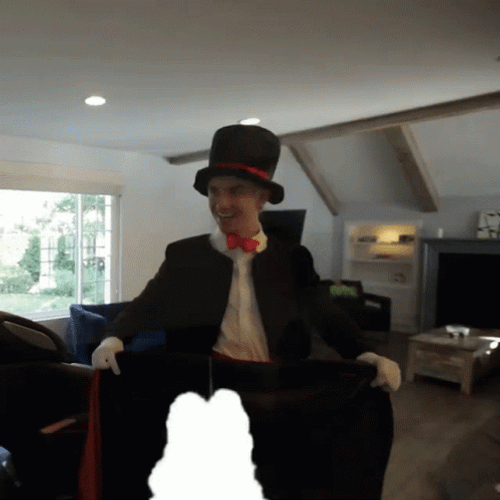 Magician Smoke Disappearing Trick GIF