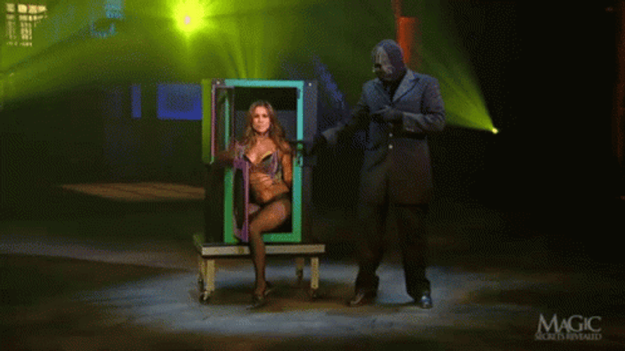 Magician Using Magic Box GIF