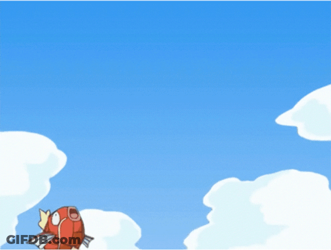 Magikarp Flying Toward James Pokemon GIF