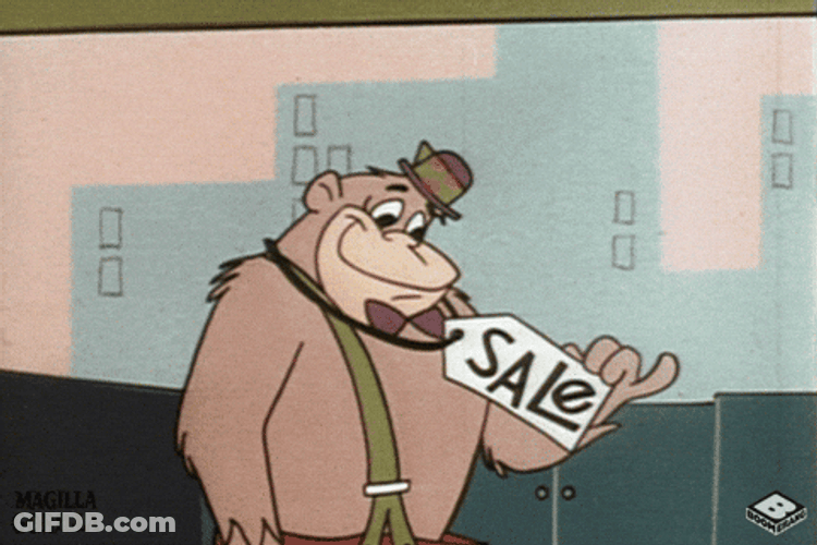 Magilla Gorilla With A Sale Tag GIF