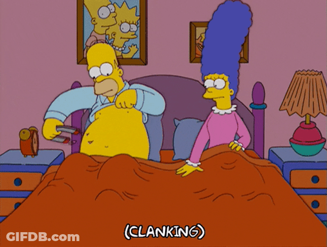 Magnet Attract Stomach Homer Marge The Simpsons GIF