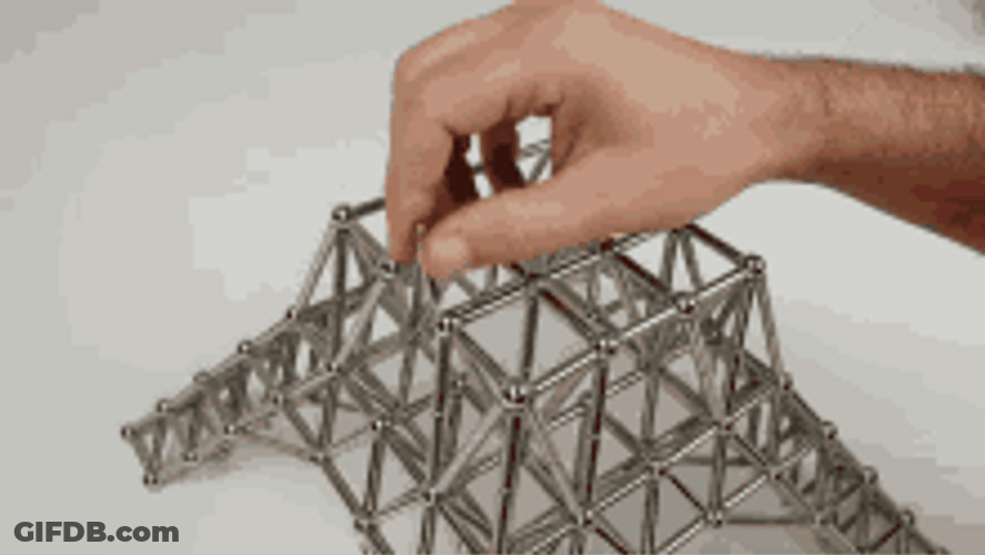 Magnet Metal Tower Building Game GIF