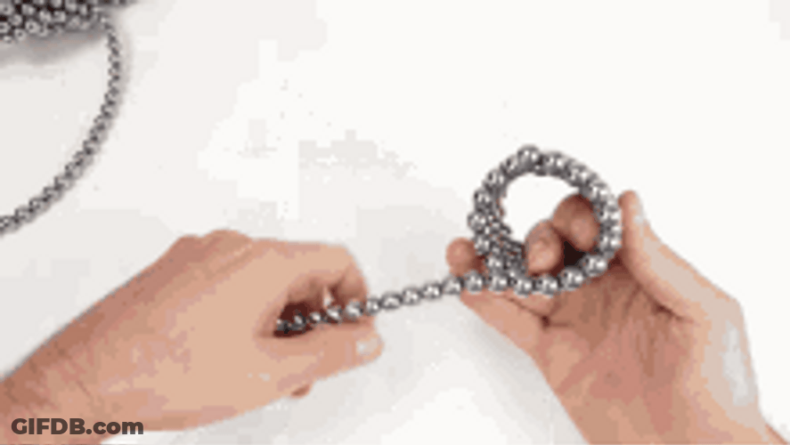 Magnet Metallic Balls Spin Sphere Tower GIF