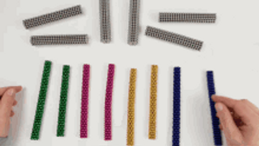 Magnet Moving Cutting Metallic Balls Rods Game GIF