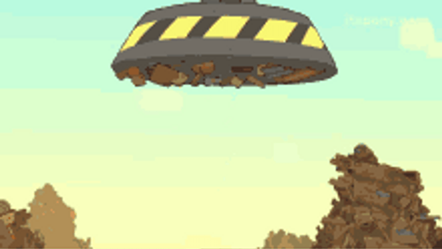 Magnet Pull Attract Donkey UFO Cartoon GIF