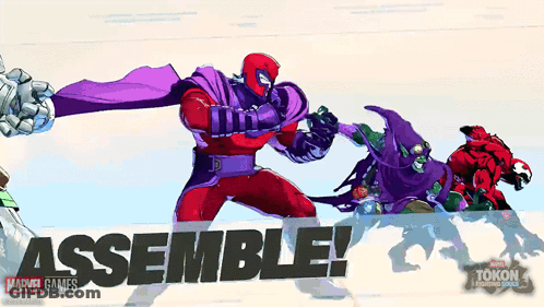 Magneto Fighting Villains Marvel Games Ad GIF