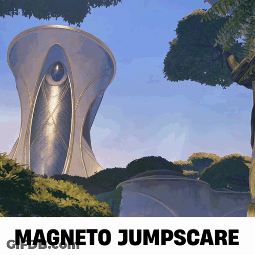 Magneto Jumpscare Tower GIF