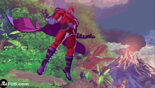 Magneto Standing In Front Of A Mountain GIF