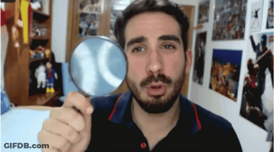 Magnifying Glass Magnify Bearded Man GIF