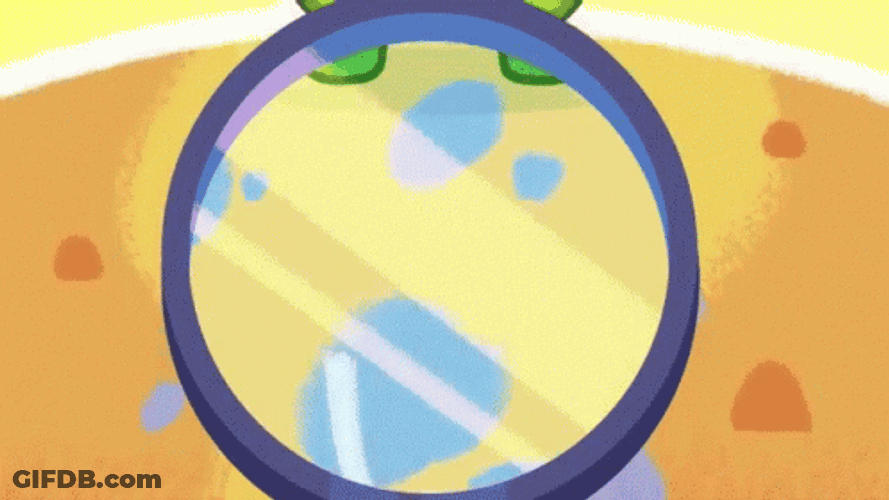 Magnifying Glass Magnify Big Green Guy Cartoon GIF