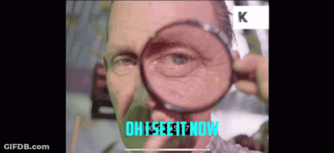 Magnifying Glass Oh I See It Now GIF