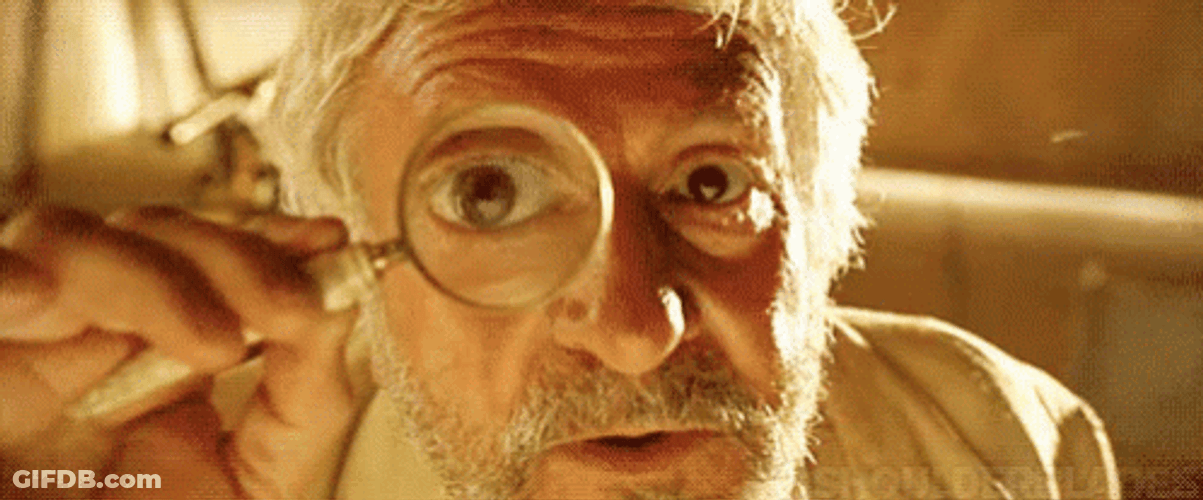 Magnifying Glass Old Man Magnify Crack GIF