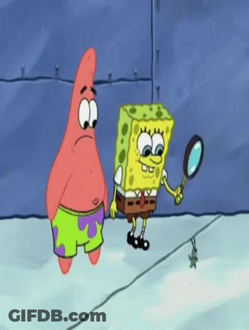 Magnifying Glass Starfish Spongebob Burn Cockroach GIF