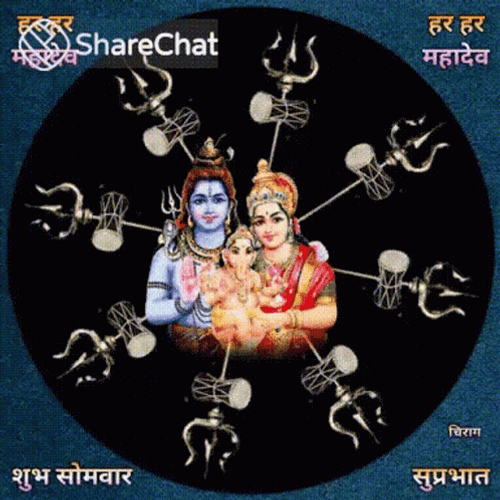 Mahadev Auspicious Divine Family Spin GIF