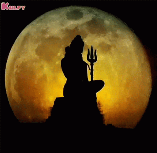 Mahadev Lord Shiva Full Moon Trident GIF