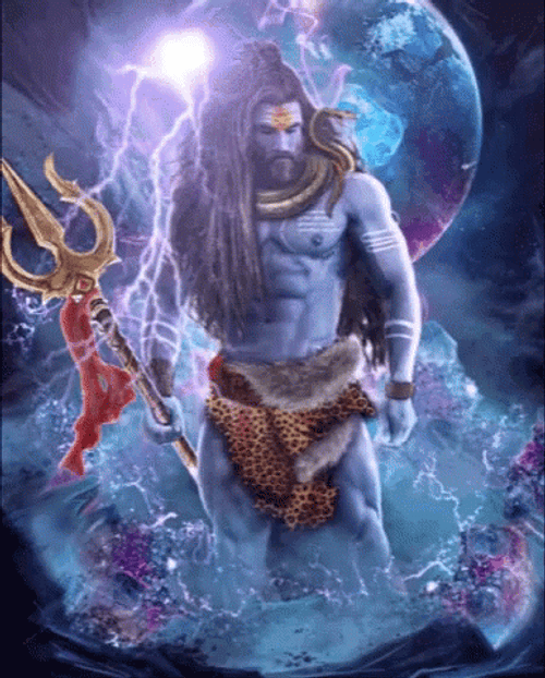 Mahadev Lord Shiva Lightning Bolt GIF