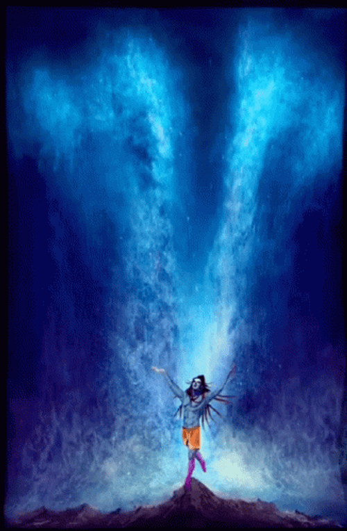 Mahadev Shiva Praise Blue Animation GIF